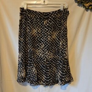 Sunny Leigh Black Ruffled A-Line Skirt